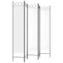 Biombo divisor de 5 paneles de tela blanco 200x200 cm de vidaXL, Divisores de ambientes - Ref: Foro24-350154, Precio: 66,34 €...