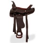 Montura occidental, cabezada y pechera cuero real 13" marrón de vidaXL, Monturas - Ref: Foro24-91351, Precio: 183,46 €, Descu...