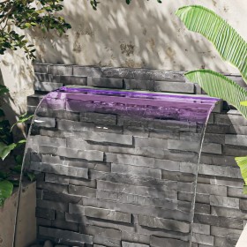 Fuente cascada con LED RGB acero inoxidable 108 cm de vidaXL, Fuentes y cascadas - Ref: Foro24-151412, Precio: 224,09 €, Desc...