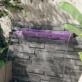Fuente cascada con LED RGB acero inoxidable 108 cm de vidaXL, Fuentes y cascadas - Ref: Foro24-151412, Precio: 219,97 €, Desc...