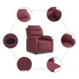 Sillón reclinable de tela rojo tinto de vidaXL, Sillones - Ref: Foro24-373465, Precio: 243,19 €, Descuento: %