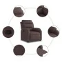 Sillón reclinable de tela marrón oscuro de vidaXL, Sillones - Ref: Foro24-373467, Precio: 243,51 €, Descuento: %