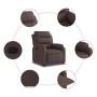 Sillón reclinable de tela marrón oscuro de vidaXL, Sillones - Ref: Foro24-373467, Precio: 248,11 €, Descuento: %