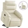Sillón reclinable elevable cuero artificial color crema de vidaXL, Sillones - Ref: Foro24-3205043, Precio: 310,63 €, Descuent...