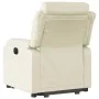 Sillón reclinable elevable cuero artificial color crema de vidaXL, Sillones - Ref: Foro24-3205043, Precio: 310,63 €, Descuent...