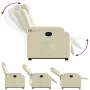 Sillón reclinable elevable cuero artificial color crema de vidaXL, Sillones - Ref: Foro24-3205043, Precio: 310,63 €, Descuent...