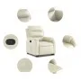 Sillón reclinable elevable cuero artificial color crema de vidaXL, Sillones - Ref: Foro24-3205043, Precio: 310,63 €, Descuent...