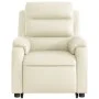 Cremefarbener Hebe-Liegestuhl aus Kunstleder von vidaXL, Sessel - Ref: Foro24-3205043, Preis: 310,63 €, Rabatt: %