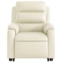 Sillón reclinable elevable cuero artificial color crema de vidaXL, Sillones - Ref: Foro24-3205043, Precio: 287,13 €, Descuent...