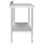 Mesa trabajo cocina y salpicadero acero inoxidable 100x60x93 cm de vidaXL, Restauración - Ref: Foro24-51189, Precio: 151,54 €...