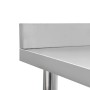 Mesa trabajo cocina y salpicadero acero inoxidable 100x60x93 cm de vidaXL, Restauración - Ref: Foro24-51189, Precio: 151,54 €...