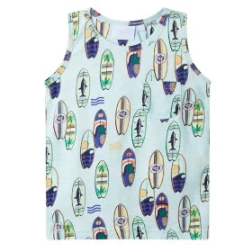 Camiseta sin mangas infantil azul suave mélange 92 de vidaXL, Camisetas para niños - Ref: Foro24-11774, Precio: 8,32 €, Descu...