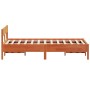 Estructura cama con cabecero madera pino marrón cera 120x200 cm de vidaXL, Camas y somieres - Ref: Foro24-842757, Precio: 128...