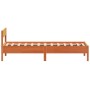 Estructura cama con cabecero madera pino marrón cera 90x190 cm de vidaXL, Camas y somieres - Ref: Foro24-842781, Precio: 96,2...