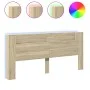 Bed headboard with LED Sonoma oak 220x16.5x103.5 cm by vidaXL, Headboards and footboards - Ref: Foro24-839275, Price: 101,87 ...