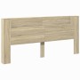 Cabecero de cama con LED roble Sonoma 220x16,5x103,5 cm de vidaXL, Cabeceros y pies de cama - Ref: Foro24-839275, Precio: 103...
