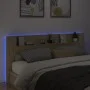 Bed headboard with LED Sonoma oak 220x16.5x103.5 cm by vidaXL, Headboards and footboards - Ref: Foro24-839275, Price: 101,87 ...