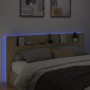 Cabecero de cama con LED roble Sonoma 220x16,5x103,5 cm de vidaXL, Cabeceros y pies de cama - Ref: Foro24-839275, Precio: 103...