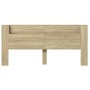 Cabecero de cama con LED roble Sonoma 220x16,5x103,5 cm de vidaXL, Cabeceros y pies de cama - Ref: Foro24-839275, Precio: 103...