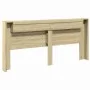 Bed headboard with LED Sonoma oak 220x16.5x103.5 cm by vidaXL, Headboards and footboards - Ref: Foro24-839275, Price: 101,87 ...