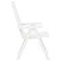 Sillas de jardín reclinables 2 unidades plástico blanco de vidaXL, Sillas de jardín - Ref: Foro24-48766, Precio: 141,01 €, De...