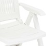 Sillas de jardín reclinables 2 unidades plástico blanco de vidaXL, Sillas de jardín - Ref: Foro24-48766, Precio: 141,01 €, De...