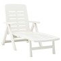 Tumbona plegable de plástico blanco de vidaXL, Tumbonas - Ref: Foro24-48754, Precio: 117,52 €, Descuento: %