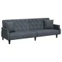 Sofá cama 2 plazas y almohadas taburete terciopelo gris oscuro de vidaXL, Sofás - Ref: Foro24-3216220, Precio: 351,64 €, Desc...