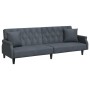 Sofá cama 2 plazas y almohadas taburete terciopelo gris oscuro de vidaXL, Sofás - Ref: Foro24-3216220, Precio: 361,74 €, Desc...