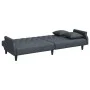 Sofá cama 2 plazas y almohadas taburete terciopelo gris oscuro de vidaXL, Sofás - Ref: Foro24-3216220, Precio: 351,64 €, Desc...