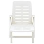 Tumbona plegable de plástico blanco de vidaXL, Tumbonas - Ref: Foro24-48754, Precio: 117,52 €, Descuento: %