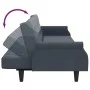 Sofá cama 2 plazas y almohadas taburete terciopelo gris oscuro de vidaXL, Sofás - Ref: Foro24-3216220, Precio: 351,64 €, Desc...