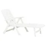 Weiße Klappliege aus Kunststoff von vidaXL, Liegen - Ref: Foro24-48754, Preis: 122,60 €, Rabatt: %