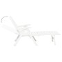 Tumbona plegable de plástico blanco de vidaXL, Tumbonas - Ref: Foro24-48754, Precio: 117,52 €, Descuento: %