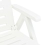 Tumbona plegable de plástico blanco de vidaXL, Tumbonas - Ref: Foro24-48754, Precio: 117,52 €, Descuento: %