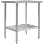 Mesa de trabajo para cocina acero inoxidable 80x60x85 cm de vidaXL, Restauración - Ref: Foro24-51186, Precio: 143,03 €, Descu...