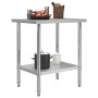 Mesa de trabajo para cocina acero inoxidable 80x60x85 cm de vidaXL, Restauración - Ref: Foro24-51186, Precio: 143,03 €, Descu...