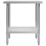 Mesa de trabajo para cocina acero inoxidable 80x60x85 cm de vidaXL, Restauración - Ref: Foro24-51186, Precio: 143,03 €, Descu...