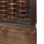 Biombo separador de 4 paneles madera paulownia marrón oscuro de vidaXL, Divisores de ambientes - Ref: Foro24-358706, Precio: ...