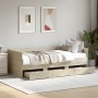 Tumbona con cajones madera ingeniería roble Sonoma 90x190 cm de vidaXL, Camas y somieres - Ref: Foro24-3280827, Precio: 175,6...