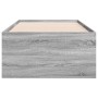 Tumbona con cajones madera ingeniería gris Sonoma 90x190 cm de vidaXL, Camas y somieres - Ref: Foro24-3280886, Precio: 211,13...
