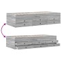 Tumbona con cajones madera ingeniería gris Sonoma 90x190 cm de vidaXL, Camas y somieres - Ref: Foro24-3280886, Precio: 211,13...