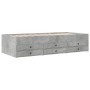Tumbona con cajones madera ingeniería gris hormigón 90x190 cm de vidaXL, Camas y somieres - Ref: Foro24-3280884, Precio: 204,...