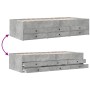Tumbona con cajones madera ingeniería gris hormigón 90x190 cm de vidaXL, Camas y somieres - Ref: Foro24-3280884, Precio: 204,...