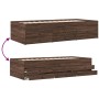 Tumbona con cajones madera ingeniería roble marrón 100x200 cm de vidaXL, Camas y somieres - Ref: Foro24-3280873, Precio: 188,...