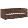 Tumbona con cajones madera ingeniería roble marrón 90x190 cm de vidaXL, Camas y somieres - Ref: Foro24-3280859, Precio: 218,1...