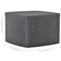 Mesa auxiliar de plástico color moca 54x54x36,5 cm de vidaXL, Mesas de jardín - Ref: Foro24-48776, Precio: 38,28 €, Descuento: %