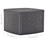 Mesa auxiliar de plástico color moca 54x54x36,5 cm de vidaXL, Mesas de jardín - Ref: Foro24-48776, Precio: 41,06 €, Descuento: %