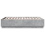 Estructura de cama madera de ingeniería gris hormigón 120x190cm de vidaXL, Camas y somieres - Ref: Foro24-3209747, Precio: 13...
