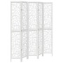 Biombo separador de 5 paneles madera maciza Paulownia blanco de vidaXL, Divisores de ambientes - Ref: Foro24-358744, Precio: ...